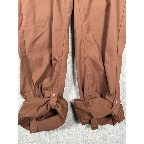 PrAna Womens 12 TALL Outdoor Pants Burnt Orange Stretch Tab Hems Drawstring - Picture 11 of 16